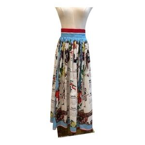 Folk Colorful & Whimsical Skirt made in Romania. NWT Size S
